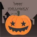 Design of a haapy hallowen in a soft and dark colour background for any template and social media post Royalty Free Stock Photo