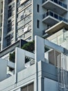 Graphic Detail of Modern High Rise Apartment Building Royalty Free Stock Photo