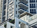 Graphic Detail of Modern High Rise Apartment Buildings Royalty Free Stock Photo