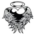 Graphic Detailed Angel or Bird Wings Vector illustration 1