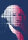 Graphic elaboration of the portrait of George Washington, first president of the United States