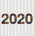 Colorful Text 2020 symbol