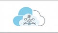 Secure Cloud Network Icon Royalty Free Stock Photo