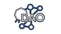 Decentralized Autonomous Organization (DAO) Logo and Network Concept Royalty Free Stock Photo