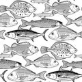 Graphic fish pattern