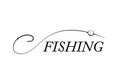 Graphic fishing hook, vector