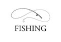 Graphic fishing hook, vector Royalty Free Stock Photo