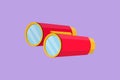 Graphic flat design drawing binoculars optical instrument for camping, hiking, traveling. Glass lenses for viewing distant object