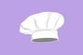 Graphic flat design drawing chef uniform cap or hat for restaurant logo, label, flyer, sticker, icon, card, symbol. Cafe, shop and Royalty Free Stock Photo