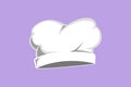 Graphic flat design drawing chef uniform cap or hat for restaurant logo, label, flyer, sticker, icon, card, symbol. Cafe, shop and Royalty Free Stock Photo