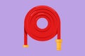 Graphic flat design drawing red fire hose logo icon label in trendy style. Suitable for many purposes. Fire extinguishing Royalty Free Stock Photo