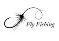 Graphic fly fishing, vector Royalty Free Stock Photo