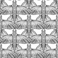 Graphic flying fish pattern