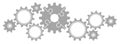 Graphic Gears Border Big And Little Diagonal Puzzle Grey