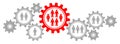 Graphic Gears Border Society Red And Gray