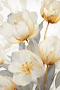 Graphic Gold line art tulips