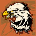 Graphic Head Of A Bald Eagle Mascot Vector Illustration Royalty Free Stock Photo