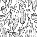 Graphic heliconia pattern