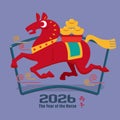 Graphic icon of Chinese year of the Horse 2026