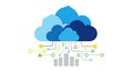 Cloud Computing Data Network Connection and Analysis Royalty Free Stock Photo