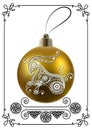 Graphic illustration with Christmas decoration 30