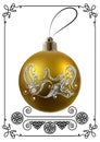 Graphic illustration with Christmas decoration 27