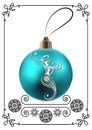 Graphic illustration with Christmas decoration 34