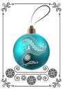 Graphic illustration with Christmas decoration 31