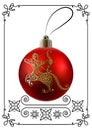 Graphic illustration with Christmas decoration 25