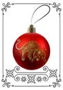 Graphic illustration with Christmas decoration 24
