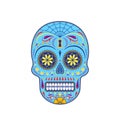 Decorative colorful sugar skull. Stylized skull