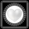 Graphic illustration with decorative heart 5