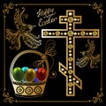 Graphic illustration with Easter eggs 13 Royalty Free Stock Photo