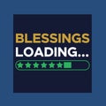 Blessings Loading Bar with Stars Royalty Free Stock Photo