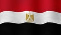 Illustration of a flying Egyptian flag Royalty Free Stock Photo