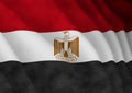 Illustration of a flying Egyptian flag Royalty Free Stock Photo