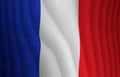 Illustration of a flying French flag