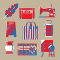 Graphic illustration of Hong Kong nostalgic household stuffs