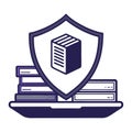 Data Security: Shielded Servers and Secure Data Storage Illustration for Web