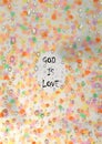 God is love graphic.