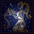 Graphic illustration with zodiac sign 14 Royalty Free Stock Photo