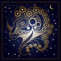 Graphic illustration with zodiac sign 1 Royalty Free Stock Photo