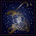 Graphic illustration with zodiac sign 5 Royalty Free Stock Photo