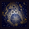 Graphic illustration with zodiac sign 9 Royalty Free Stock Photo