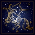 Graphic illustration with zodiac sign 8 Royalty Free Stock Photo