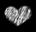 Graphic image of a large heart on a black background