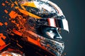 graphic image of race car driver in formula one racing competitions, generative ai