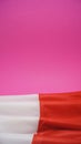Folded White and Red Flag of Poland Royalty Free Stock Photo
