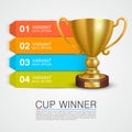 Graphic information Winner cup Royalty Free Stock Photo