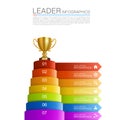 Graphic information Winner cup Royalty Free Stock Photo